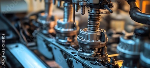 Industrial Machinery Close-up: Precision Engineering and Manufacturing