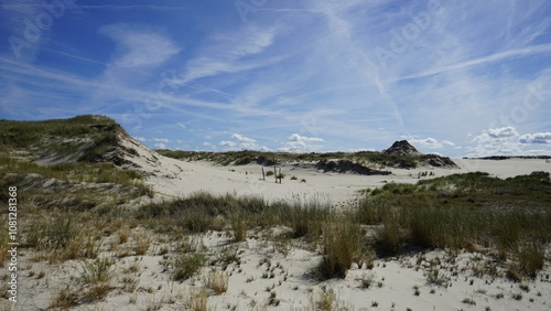 Moving dunes by the sea in Poland 