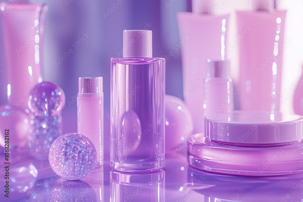 Cleaning products, Cosmetic Product Presentation in Pale Background Setting Displaying Cleaning Bottles and Shampoo Containers for Showcases and Photography Cleaning products, Cosmetic Product Presentation in Pale Background Setting Displaying Cleaning Bottles and Shampoo Containers for Showcases and Photography