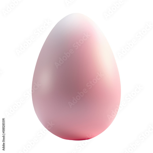 Matte finish Easter egg on a white background ready for spring celebrations photo