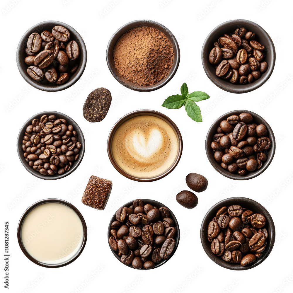 Coffee Element Isolated On Transparent Background Coffee Element Isolated On Transparent Background