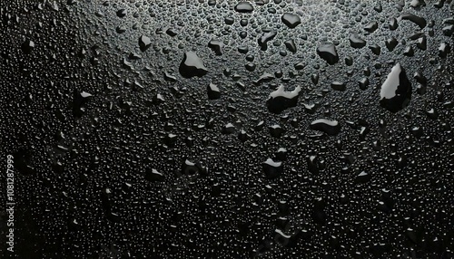 wet black surface