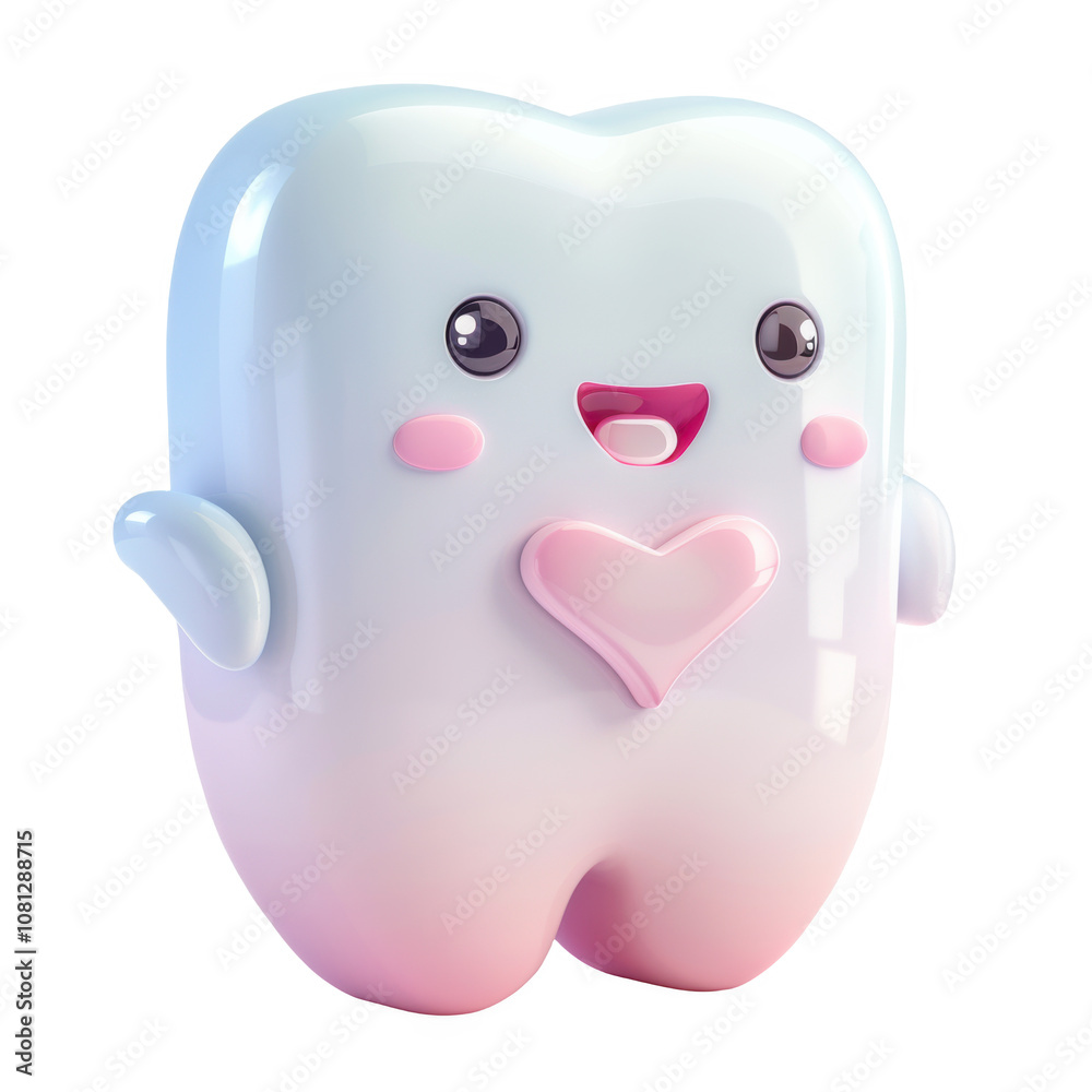 Cute Valentine’s Day tooth character with a heart, perfect for gifting and celebrations Cute Valentine’s Day tooth character with a heart, perfect for gifting and celebrations