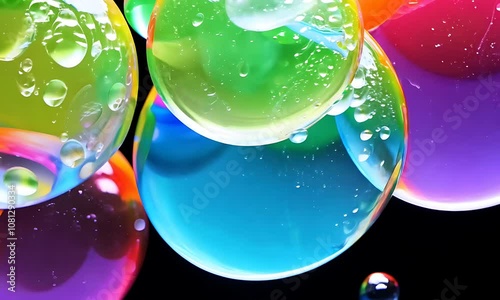 colorful water Bubal animation photo