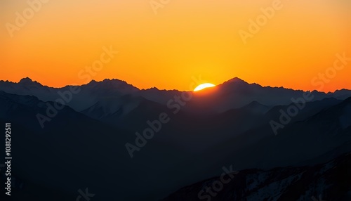 Majestic Sunrise over Snow-Capped Mountains