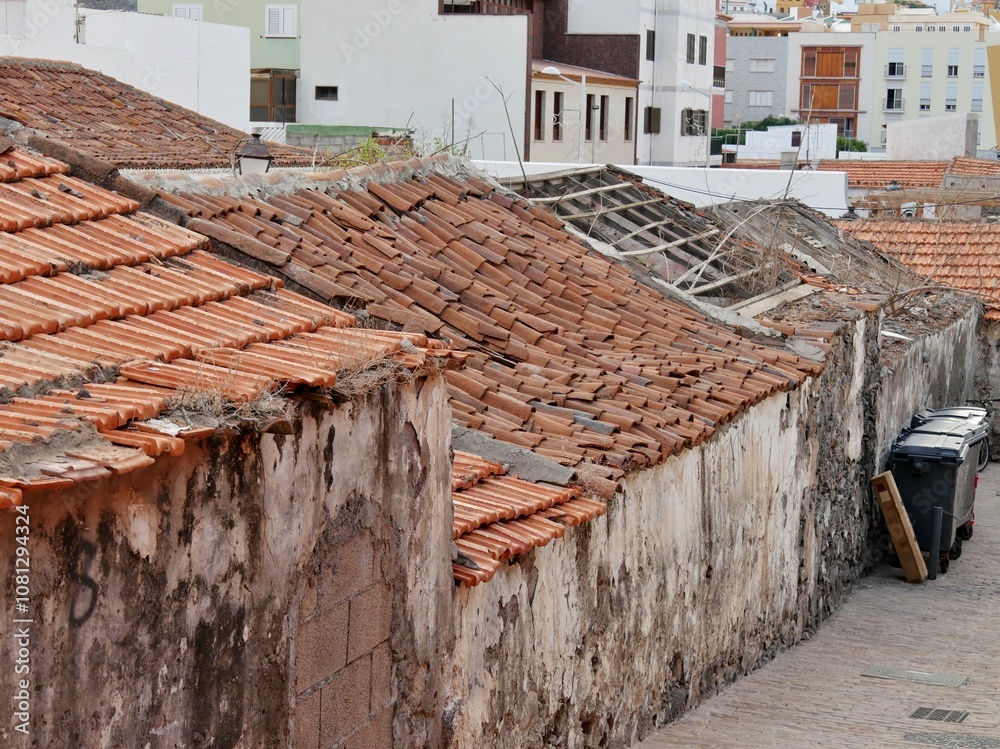 Fototapeta premium Alte Häuser auf La Gomera in San Sebastián