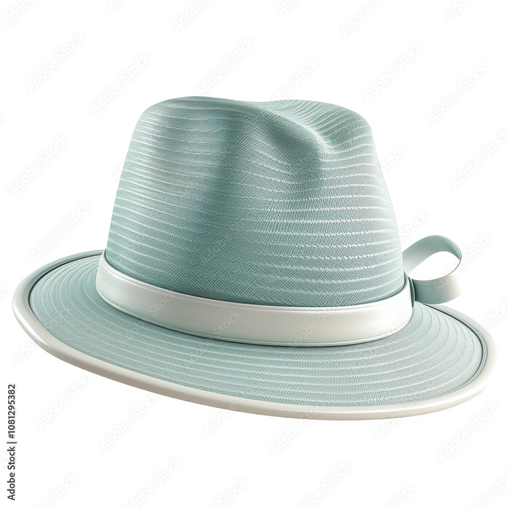 Stylish white hat against a bright backdrop showcasing modern design and elegance Stylish white hat against a bright backdrop showcasing modern design and elegance