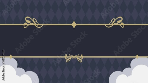 background with royal frame, for intro, presentation title and other