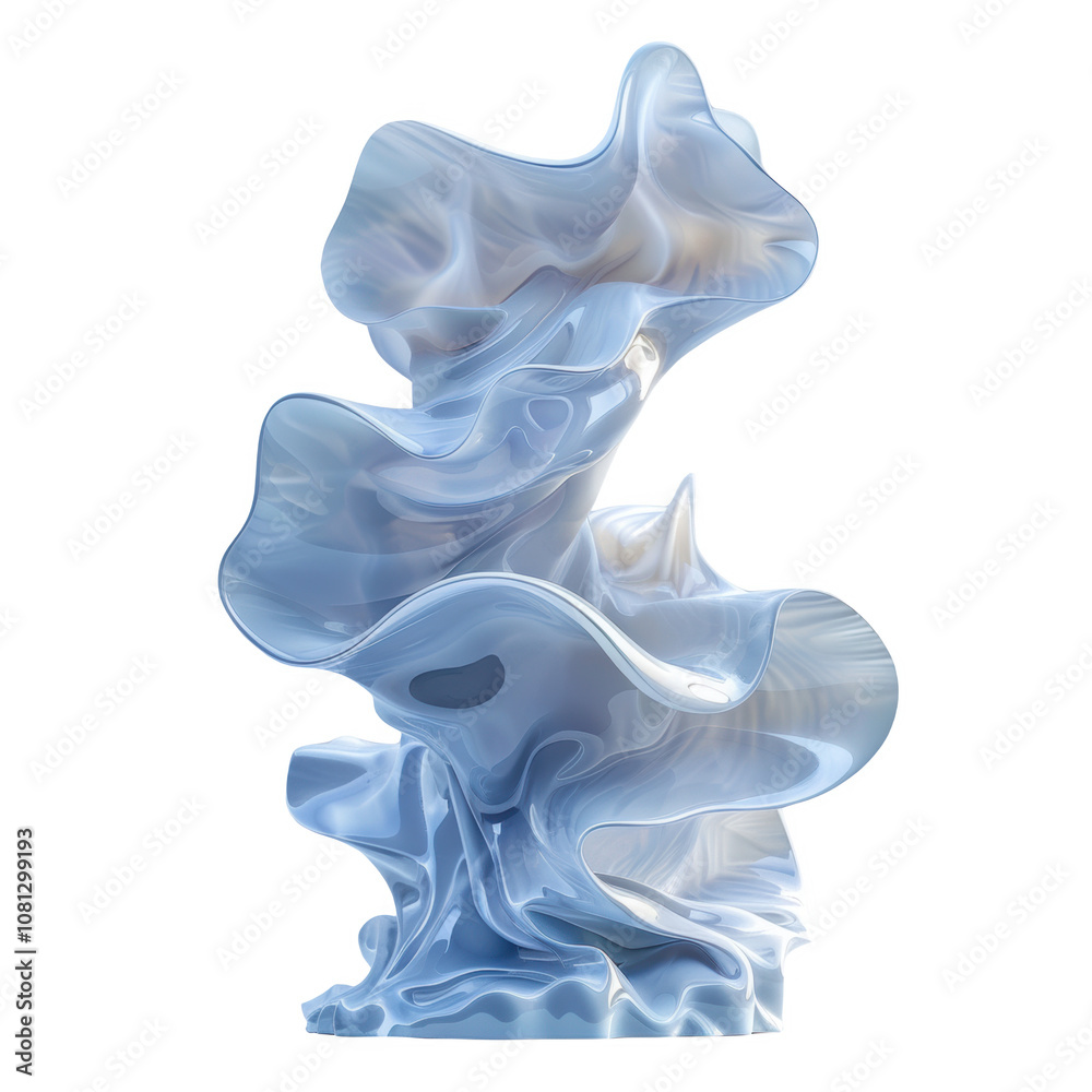 Elegant standing frosted glass sculpture showcasing artistry and modern design Elegant standing frosted glass sculpture showcasing artistry and modern design