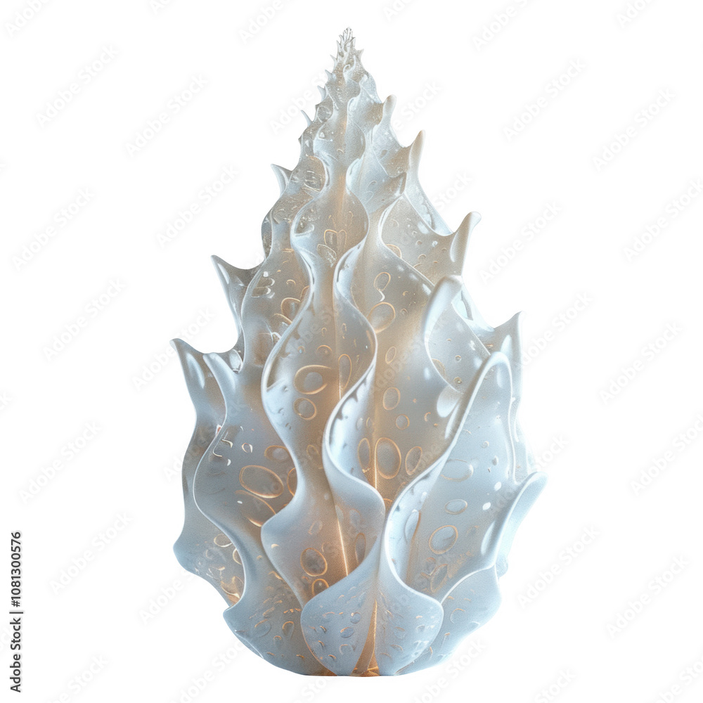Elegant white acrylic decorative piece resembling a frosted glass tree for modern decor Elegant white acrylic decorative piece resembling a frosted glass tree for modern decor