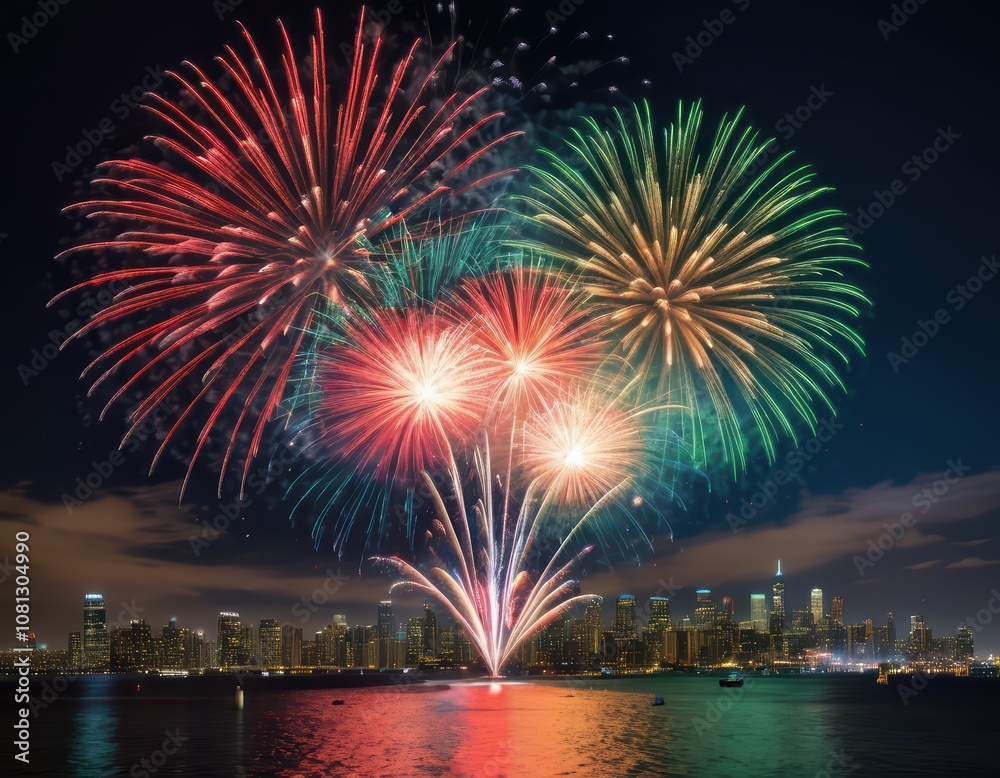 Fototapeta premium fireworks in the night sky