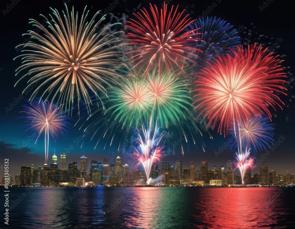 Fototapeta premium fireworks in the night sky