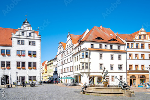 Marktplatz, Torgau, Sachsen, Deutschland 