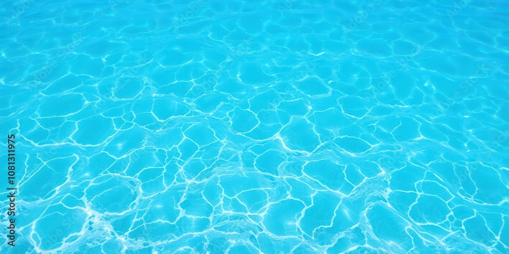 Pure blue turquoise water with gentle foam and rolling waves, vacation, serene Pure blue turquoise water with gentle foam and rolling waves, vacation, serene