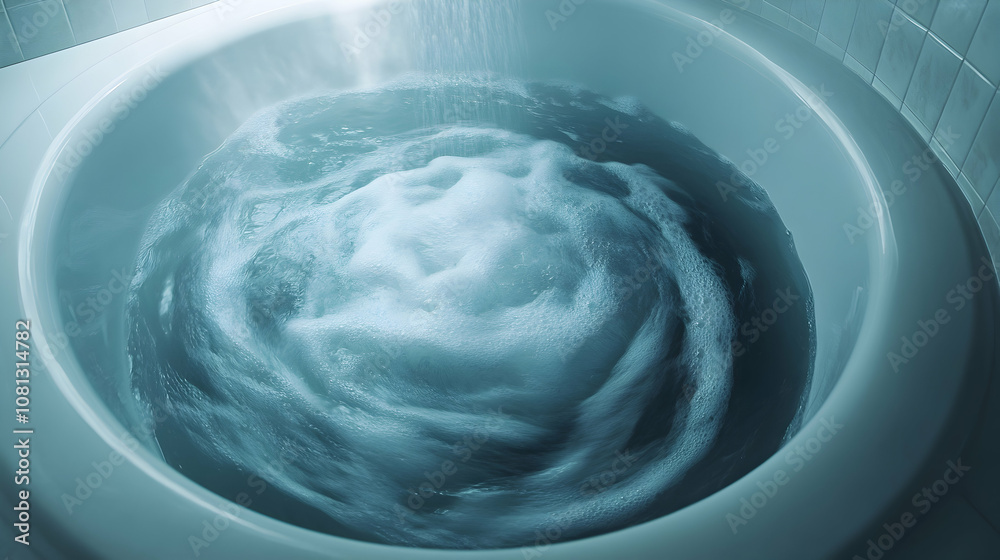 Swirling Bathtub Drain, Symbolizing the Vortex of Lifea??s Cycles Swirling Bathtub Drain, Symbolizing the Vortex of Lifea??s Cycles