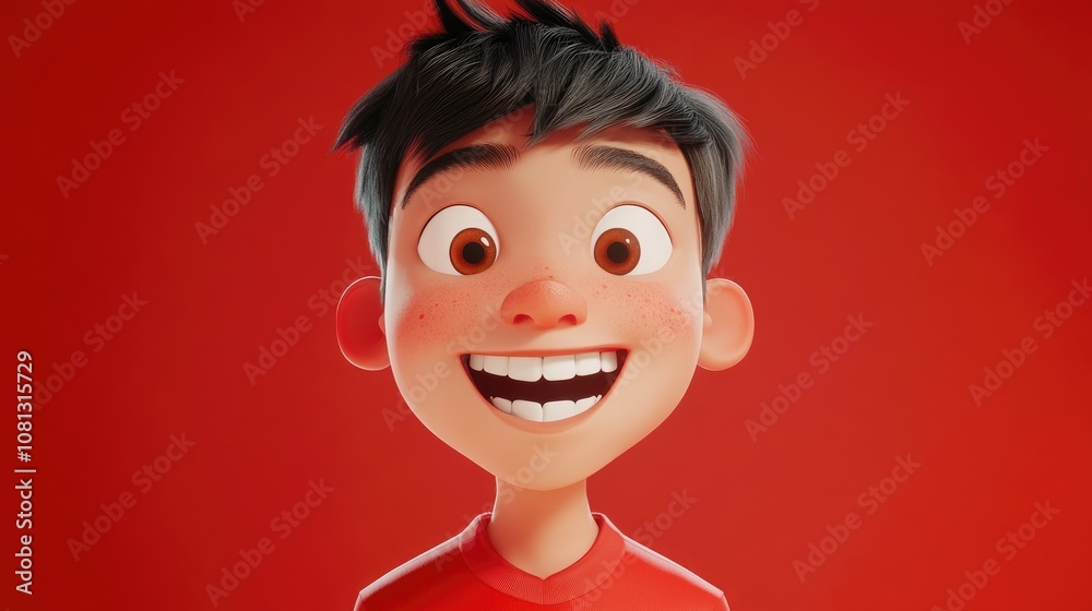 Portrait of a young handsome Asian male football fan displaying an excited expression perfect for sports marketing or promotional materials Portrait of a young handsome Asian male football fan displaying an excited expression perfect for sports marketing or promotional materials