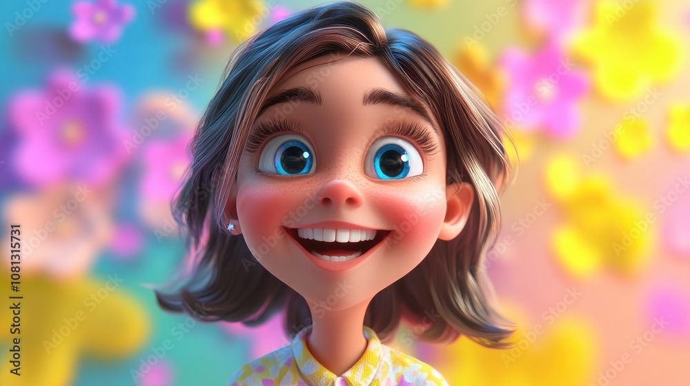 Portrait of a cheerful young woman beaming joyfully perfect for promotional materials or social media use Portrait of a cheerful young woman beaming joyfully perfect for promotional materials or social media use