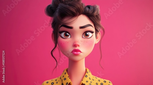 Expressive woman showcasing a variety of emotions in stylish outfits ideal for fashion and beauty photography