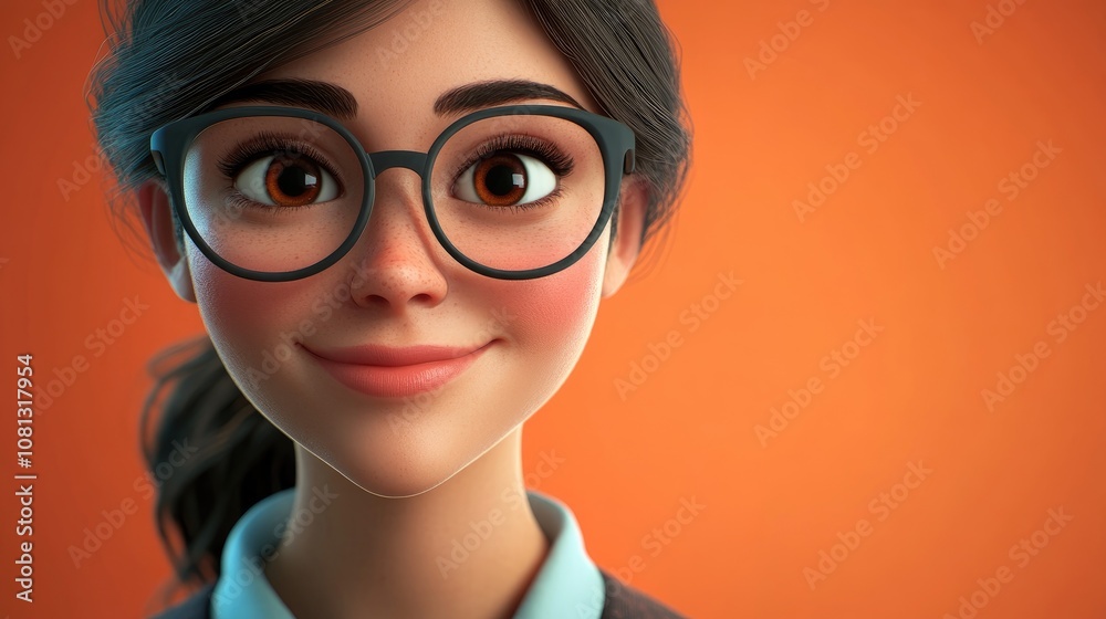 Business portrait of a confident young woman with a warm smile ideal for professional profiles Business portrait of a confident young woman with a warm smile ideal for professional profiles