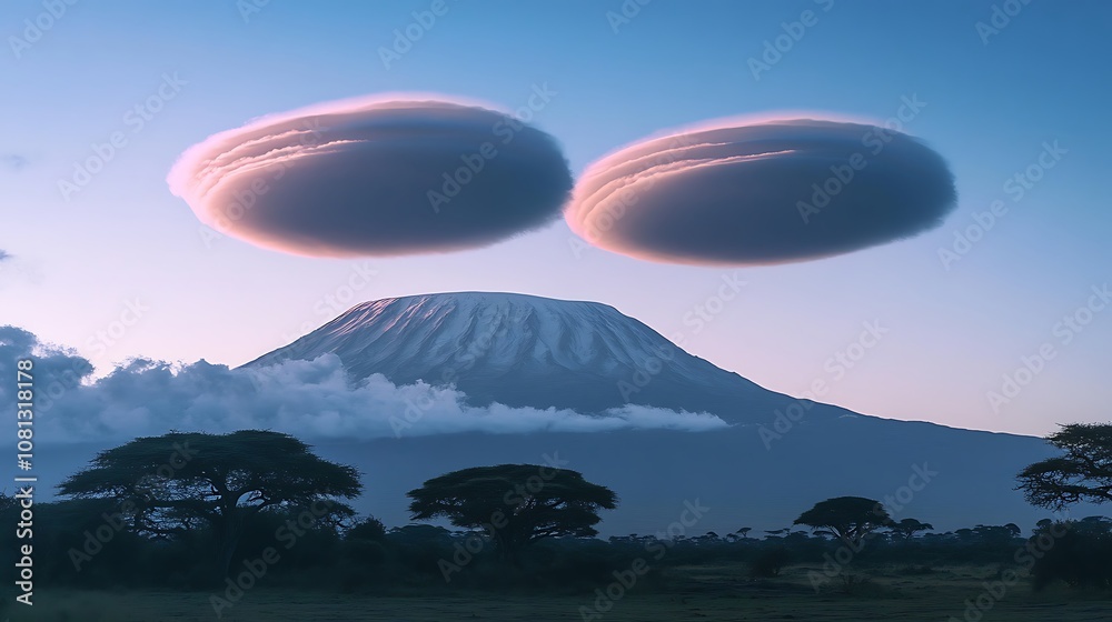Kilimanjaro’s surreal cloud formations at dusk Kilimanjaro’s surreal cloud formations at dusk