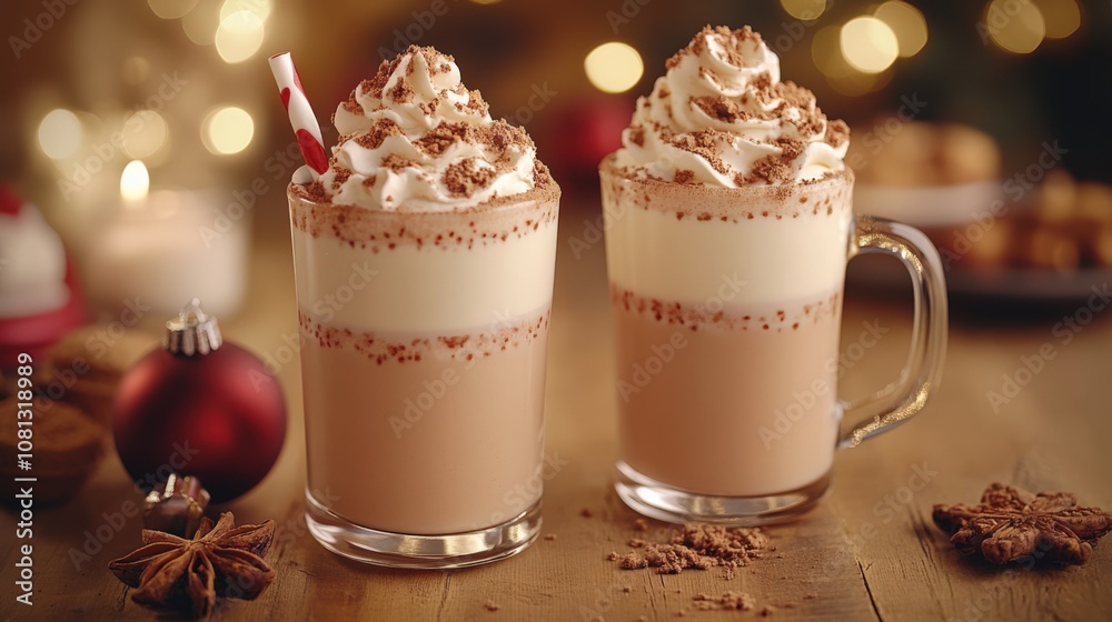 Delicious Holiday Hot Chocolate with Whipped Cream and Chocolate Shavings