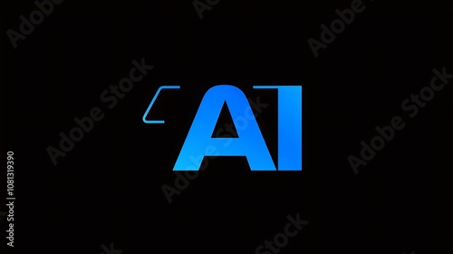 A stylized representation of the letters "A" and "I" in blue on a black background, symbolizing artificial intelligence.