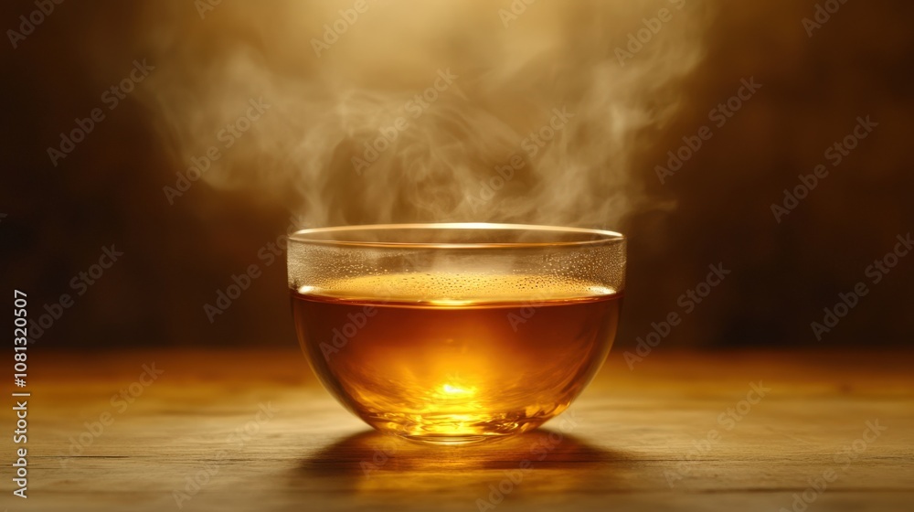 Aromatic Cup of Tea: Warmth and Comfort in a Glass Vessel Aromatic Cup of Tea: Warmth and Comfort in a Glass Vessel
