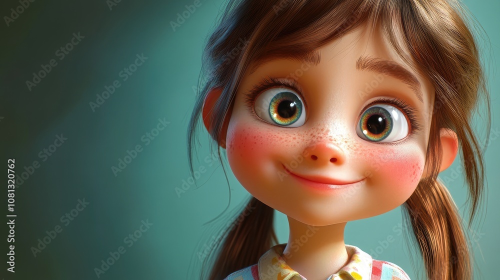 Endearing portrait of a little girl expressing joy and emotion capturing the essence of childhood innocence Endearing portrait of a little girl expressing joy and emotion capturing the essence of childhood innocence