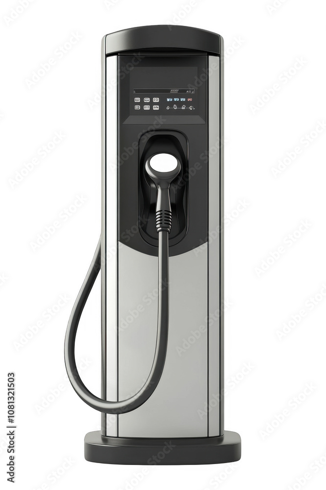 Electric car charger Isolated On Transparent Background Electric car charger Isolated On Transparent Background