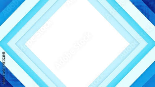 Abstract blue background with textured white layers in triangle, diamond, and squares shapes, abstract, texture, background