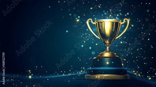 golden trophy cup