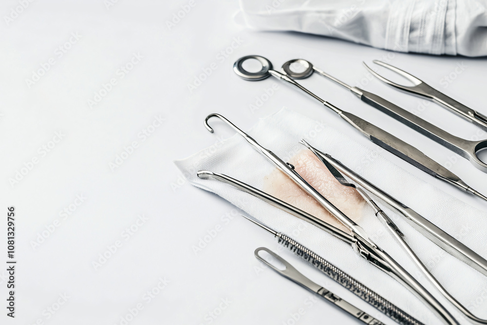 harvested pig skin sample for grafting, medical instruments harvested pig skin sample for grafting, medical instruments