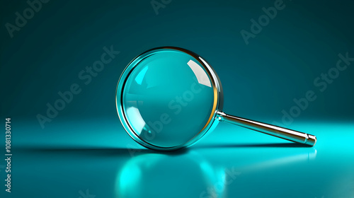 High-Quality Concept Illustration of Business Inquiry with a Magnifying Glass and Question Marks-