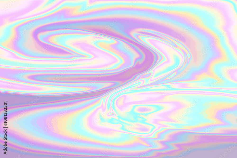 Fototapeta premium Abstract neon pastel holographic gradient background. Iridescent rainbow fluid texture. Vaporwave style color.