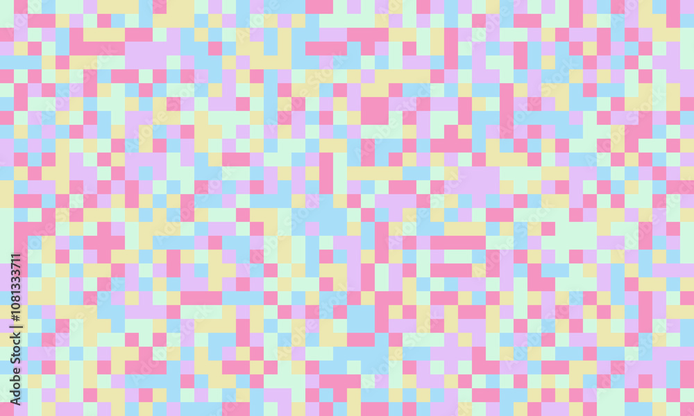 Trendy mosaic-style pattern with structured geometry. A vibrant, colourful grid design ideal for cover art, fabric, or creative posters. Trendy mosaic-style pattern with structured geometry. A vibrant, colourful grid design ideal for cover art, fabric, or creative posters.