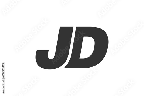 JD Techno Editable Font Logo For Corporate Branding. Bold, Futuristic Design With Unique Typographic Ideas. Minimal Custom Type And Dynamic Letter