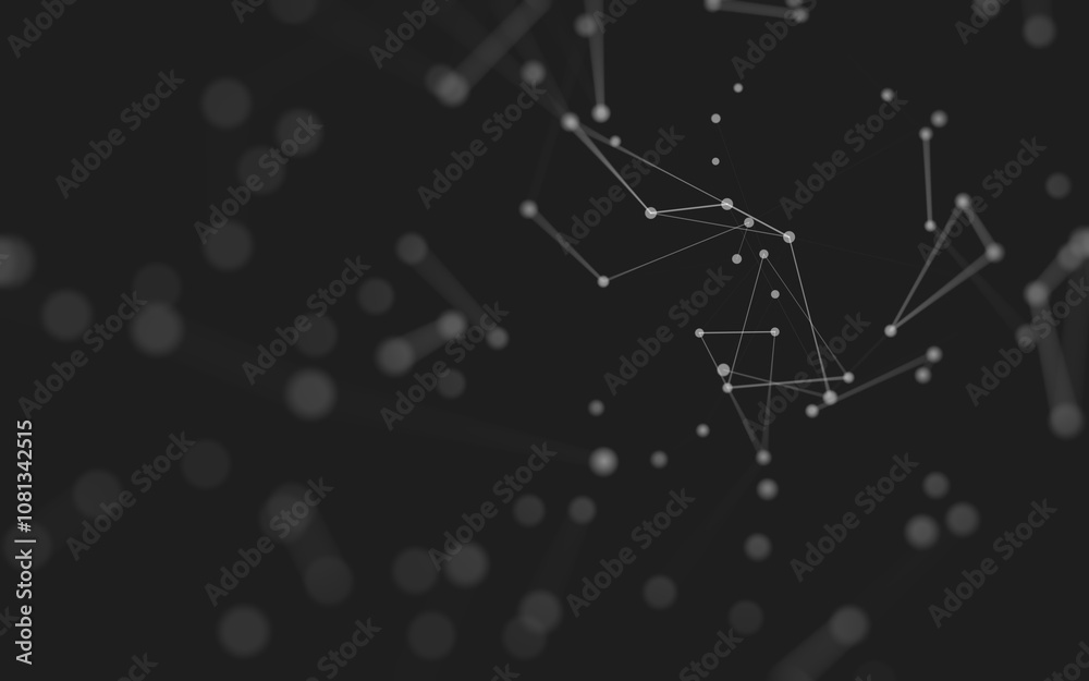 Abstract background. Molecules technology with polygonal shapes, connecting dots and lines. Connection structure. Big data visualization. Abstract background. Molecules technology with polygonal shapes, connecting dots and lines. Connection structure. Big data visualization.