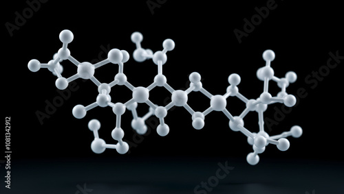 amphotericin b molecule, antifungal medication, molecular structure, isolated 3d model van der Waals