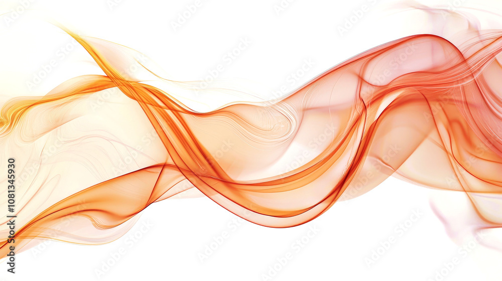 Abstract orange and yellow smoke design on white background. Abstract orange and yellow smoke design on white background.