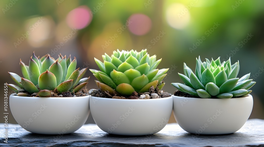 Succulent cactus in a minimalist white pot Succulent cactus in a minimalist white pot