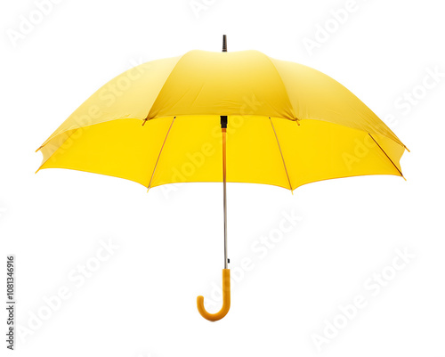 Yellow umbrella on a transparent background. isolated background. photo