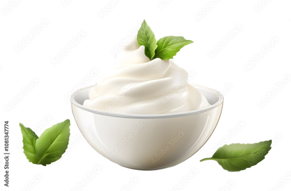 Yogurt isolated on a transparent background Yogurt isolated on a transparent background
