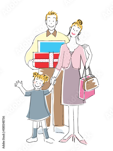 Parent and child to enjoy shopping