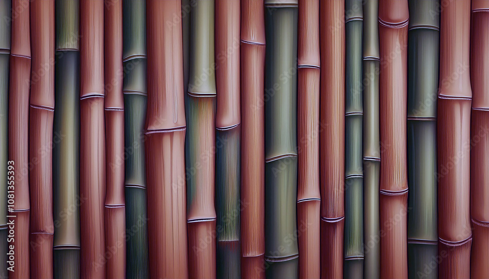 Fototapeta premium Bamboo growth and expansion tropical forest natural pattern dense environment close-up view organic concept for tranquility and sustainability