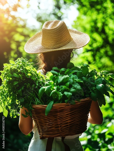 person picking vegetables