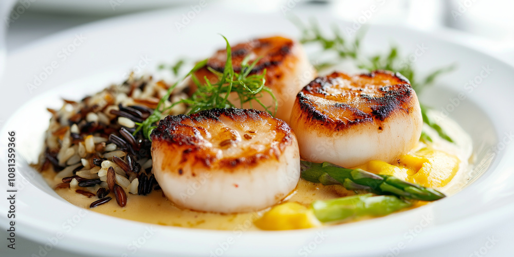 Seared Scallops with Lemon Butter and Sautéed Asparagus Seared Scallops with Lemon Butter and Sautéed Asparagus