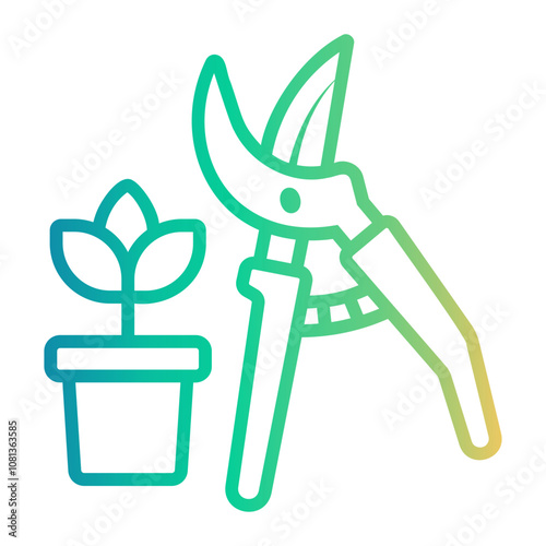 pruners Line Gradient Icon