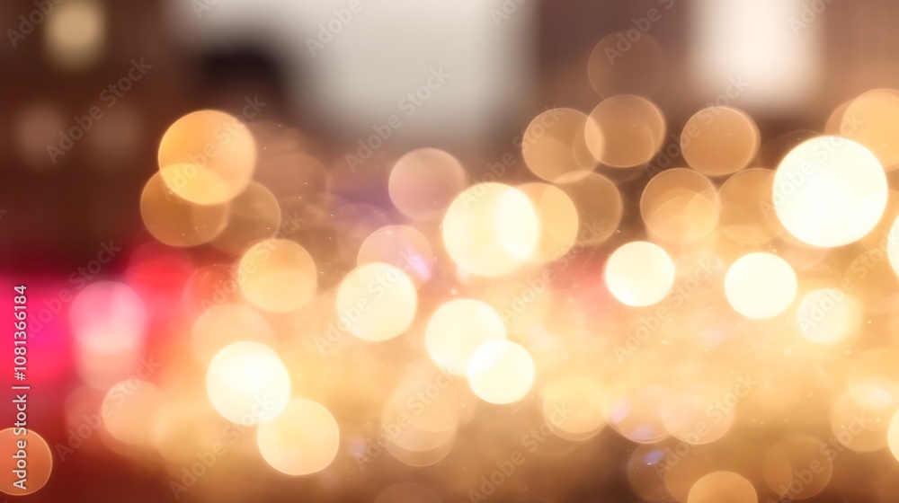 Abstract Bokeh Background with Golden and Red Lights Abstract Bokeh Background with Golden and Red Lights