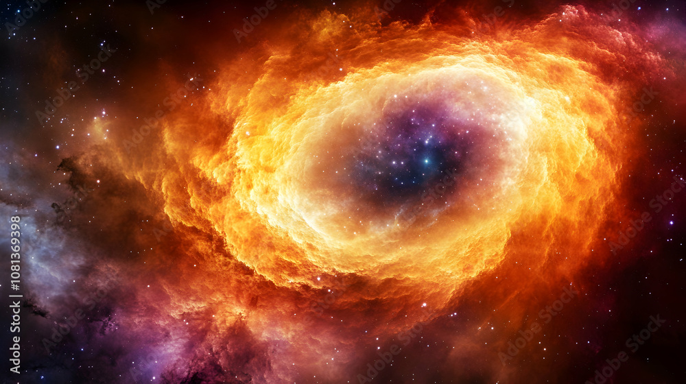 Fiery Nebula's Cosmic Dance: Abstract Background of Glowing Gases and Stars Fiery Nebula's Cosmic Dance: Abstract Background of Glowing Gases and Stars
