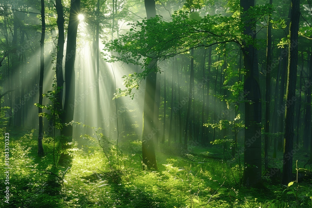 Fototapeta premium morning in the forest